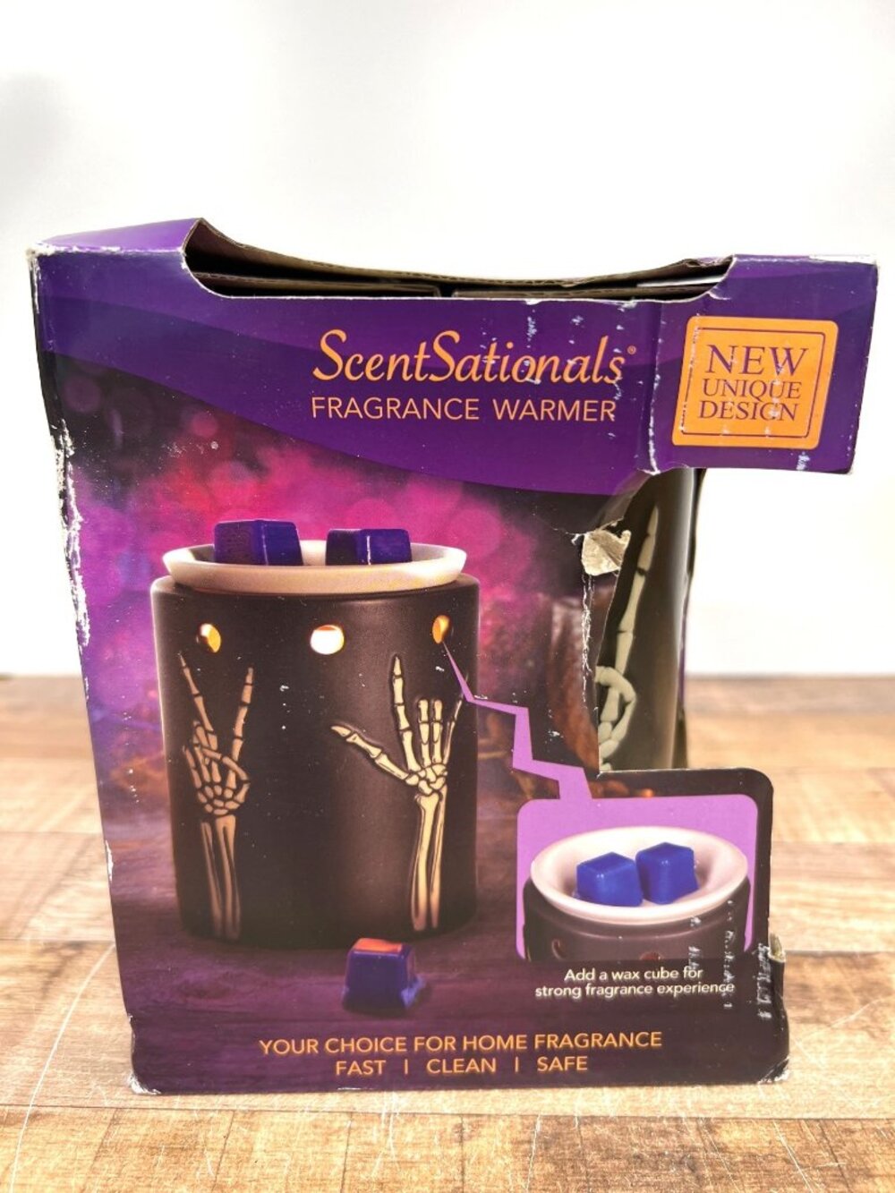 ScentSationals Skeleton Hand Electric Wax Warmer For Fragrance Cubes Black